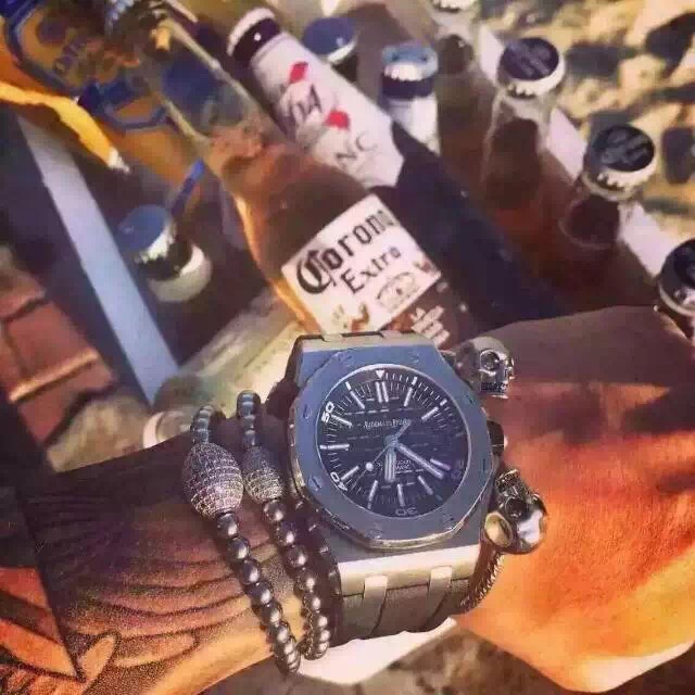 爱彼皇家橡树系列超薄陀飞轮腕表 (爱彼皇家橡树离岸型腕表玫瑰金)