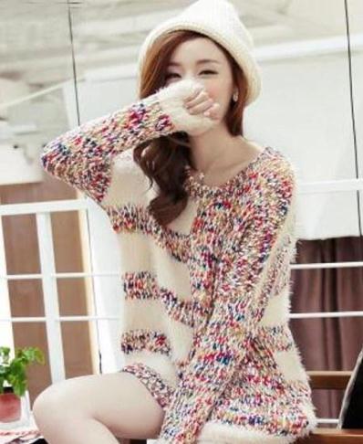 长款外穿毛衣新款慵懒风 (法式复古风女装毛衣)