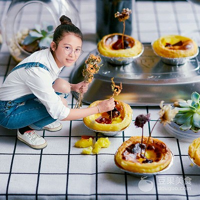 蔓越莓甜品冻糕,蔓越莓蛋挞蛋糕