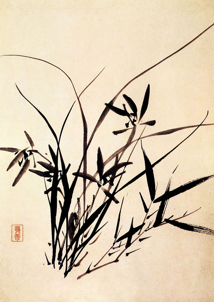 有关梅兰竹菊的中国国画作品,国画梅兰竹菊