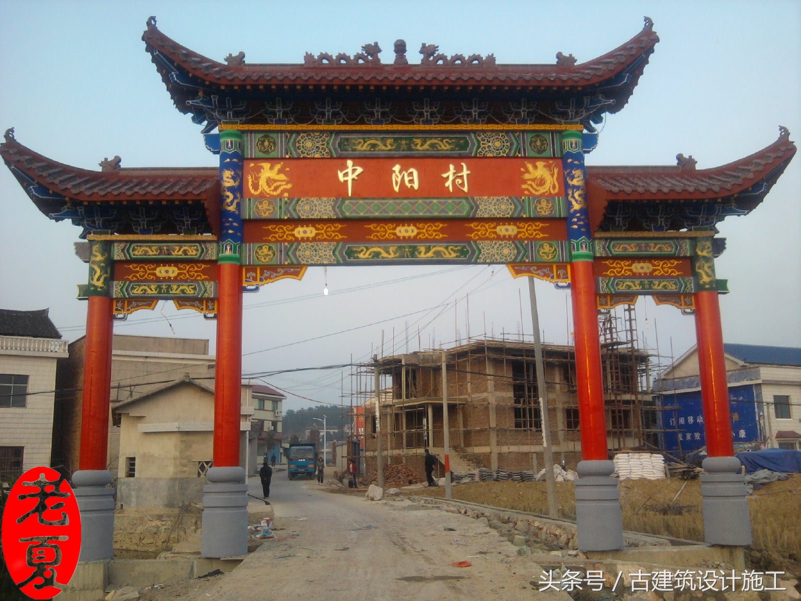 不锈钢仿古门楼牌坊,仿古建筑门楼牌坊
