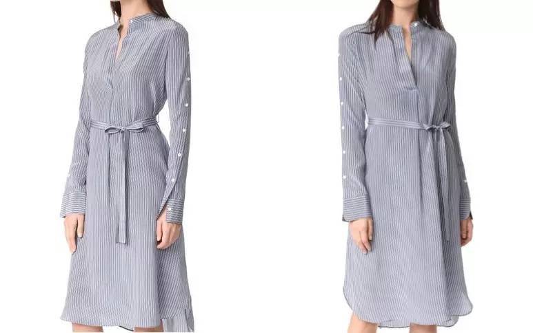 时尚宽松带帽连衣裙,连衣裙不显胖洋气的