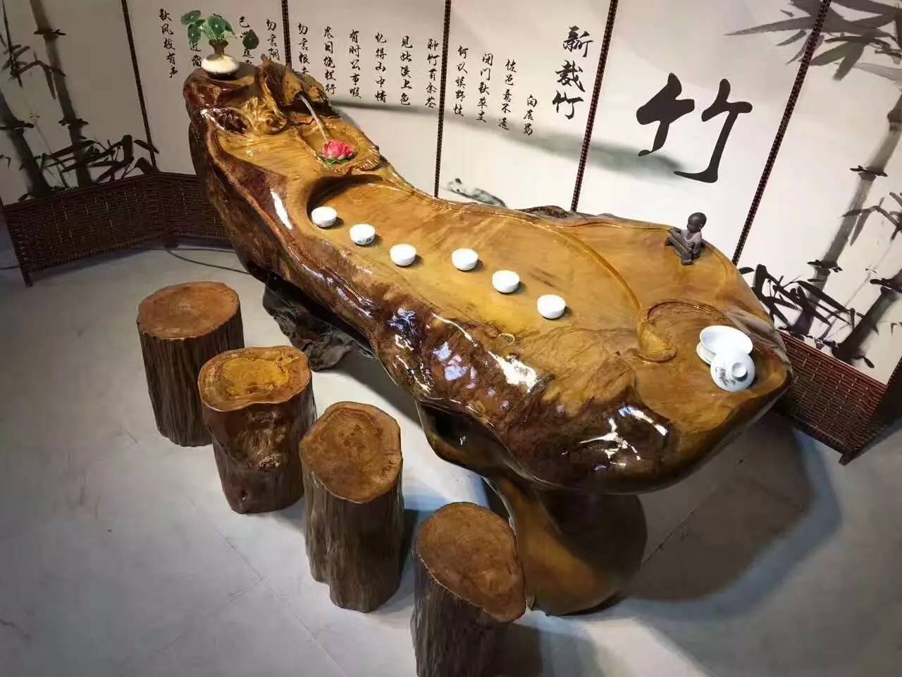 根雕茶几有哪些款式,什么材质的根雕茶几最有收藏价值