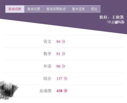 王俊凯高考438分算高吗,王俊凯高考成绩438分满分多少