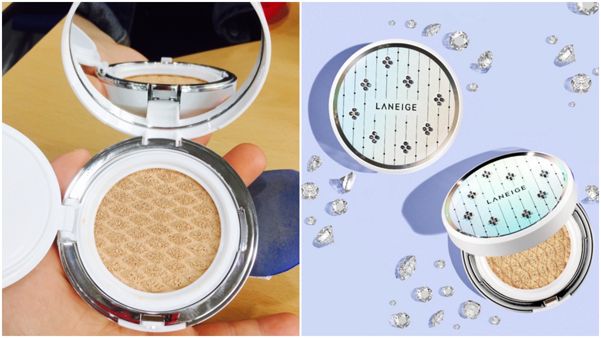 兰芝哑光气垫小绿盒,兰芝以前一款白色盖子气垫