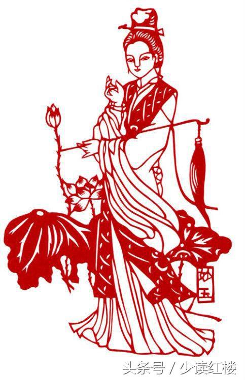 剪纸红楼梦人物肖像,红楼梦人物q版剪纸图