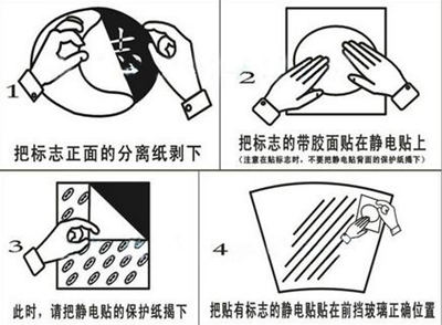 汽车静电贴使用方法,汽车静电贴怎么使用