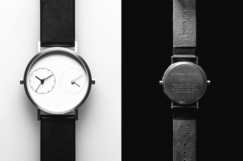 简约手表白盘黑带,简约手表装饰