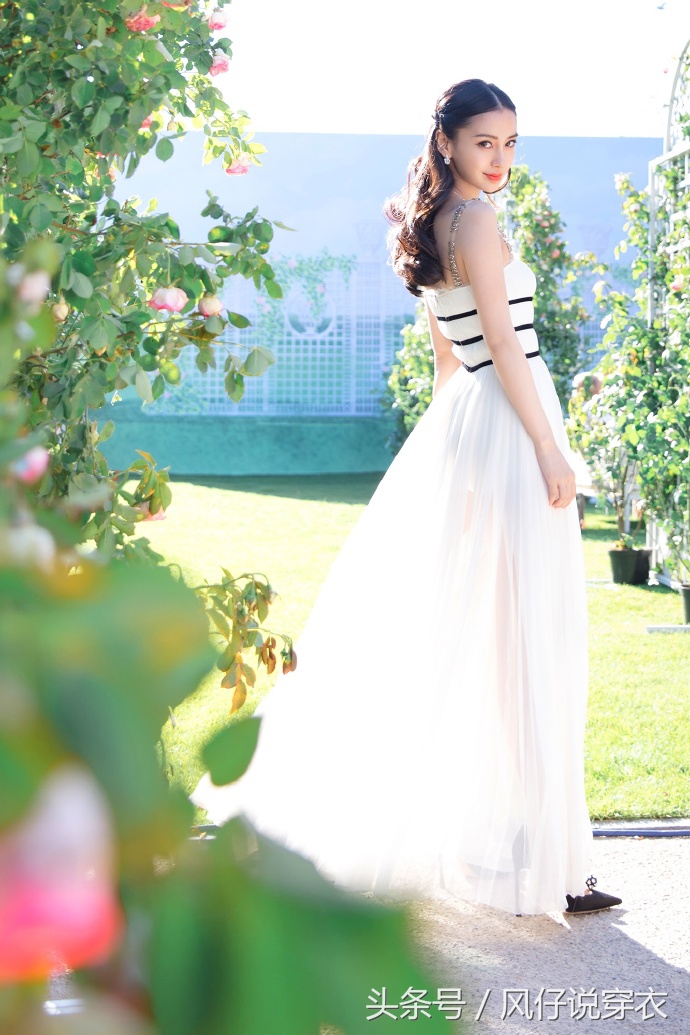 angelababy2017抹胸礼服,angelababy颜值巅峰穿搭