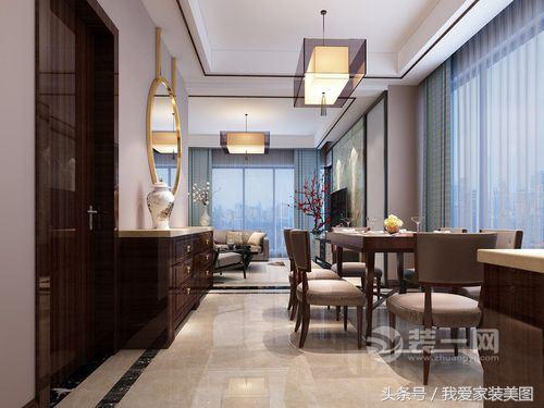 兼具庄重与优雅中式风很喜欢昆明圣世一品114平三居室装修效果图