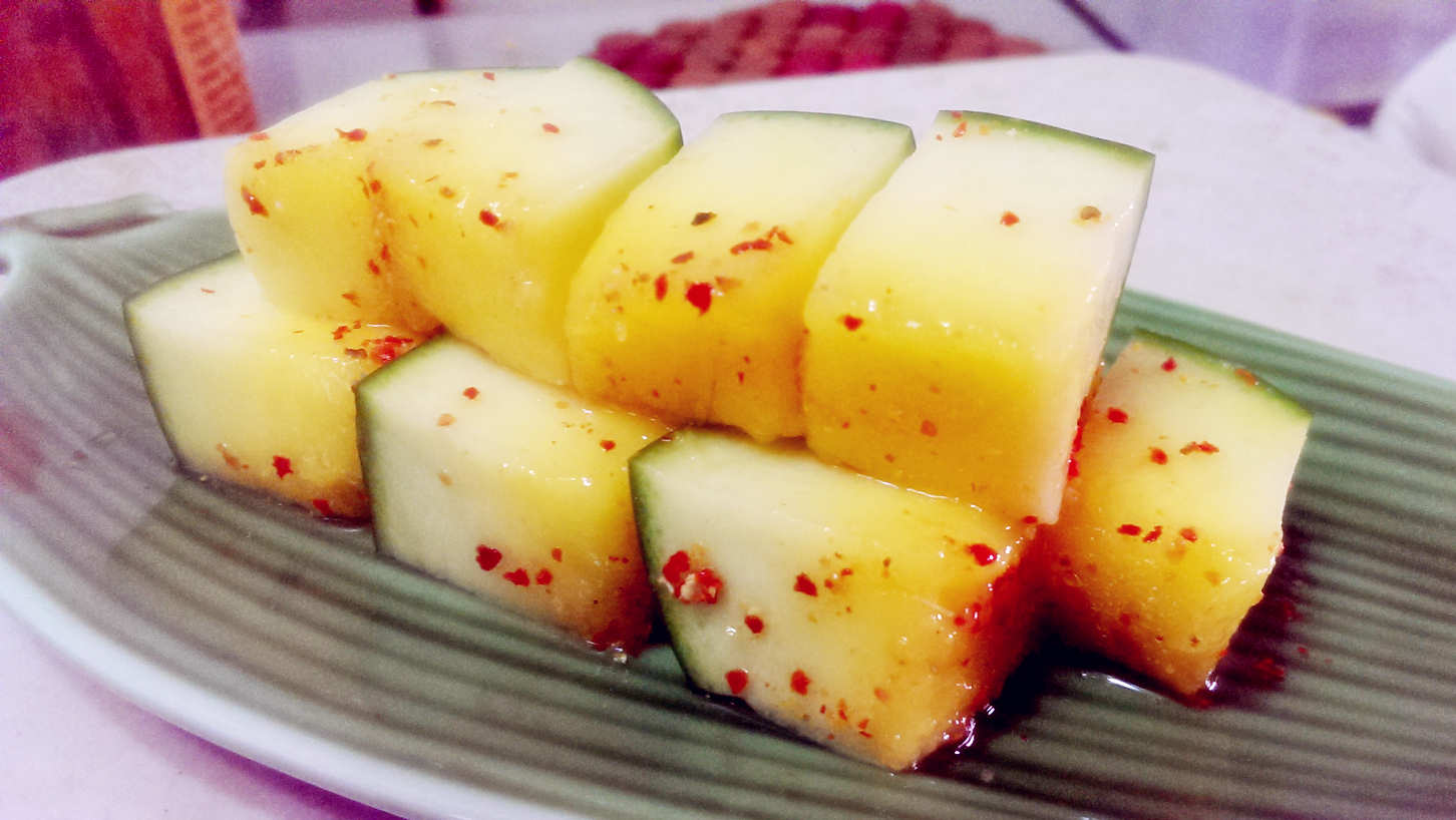 芒果酸制作全过程,街边的芒果酸怎么制作