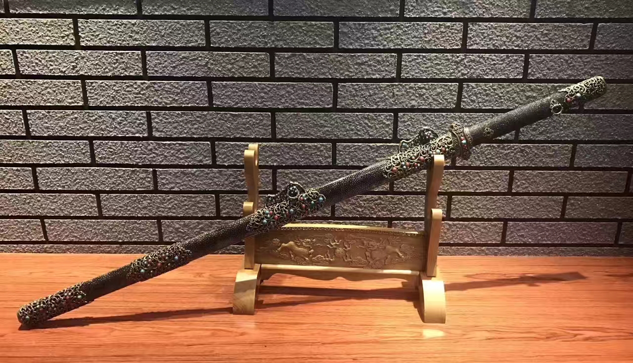 龙泉牡丹唐刀,龙泉唐刀横刀花纹钢