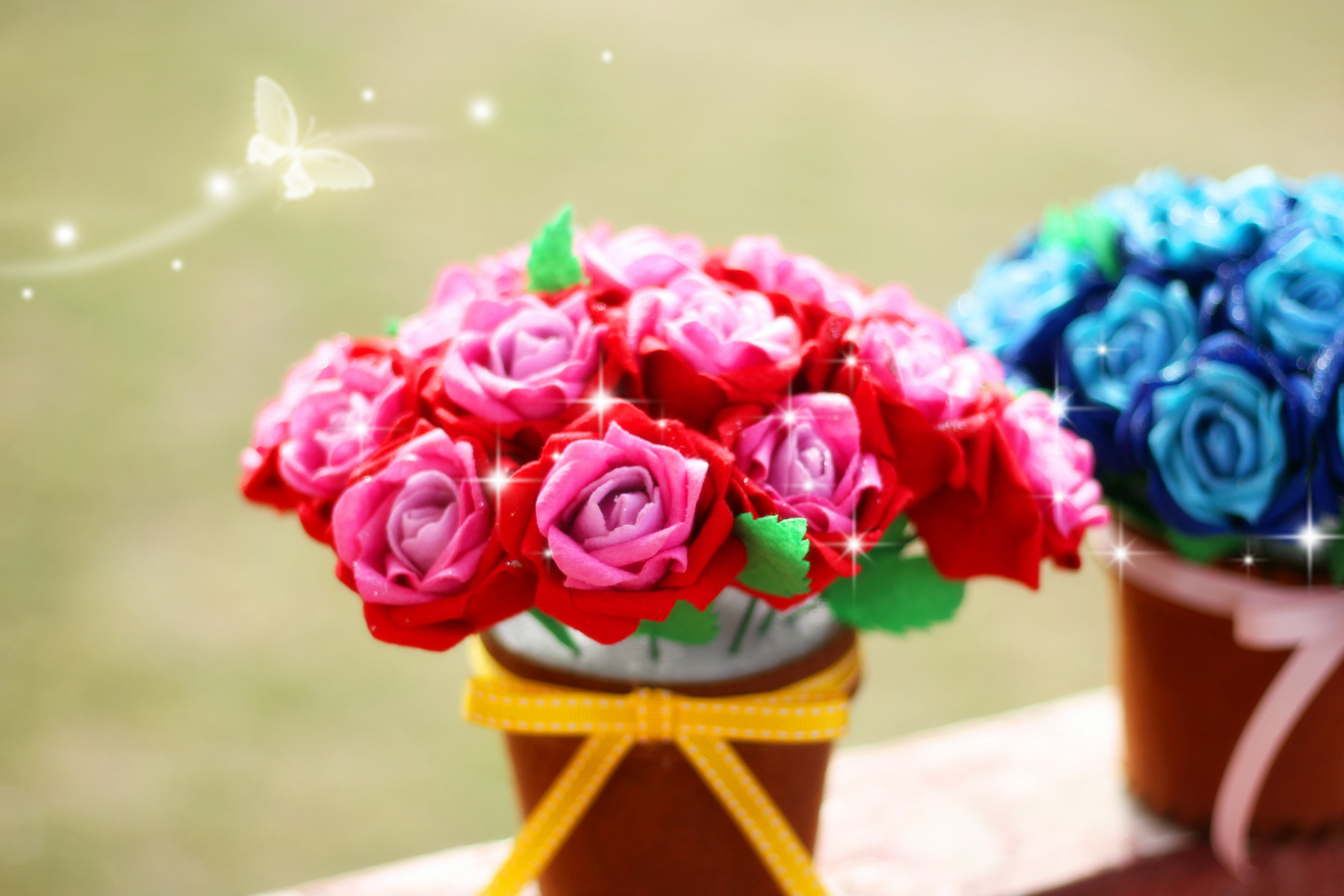 不织布手工花制作大全简单又漂亮,3-6岁幼儿不织布手工花朵