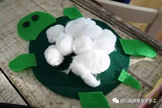 不织布小乌龟手工制作,幼儿园编织类手工制作乌龟