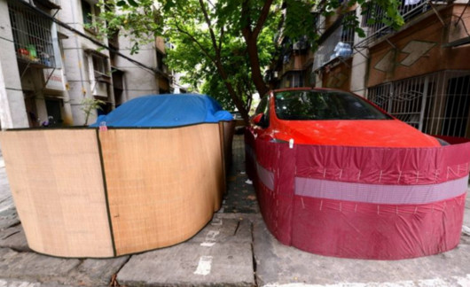 九只老鼠在车内筑窝，还藏了一堆的粮食，吓得车主连床单都用上了