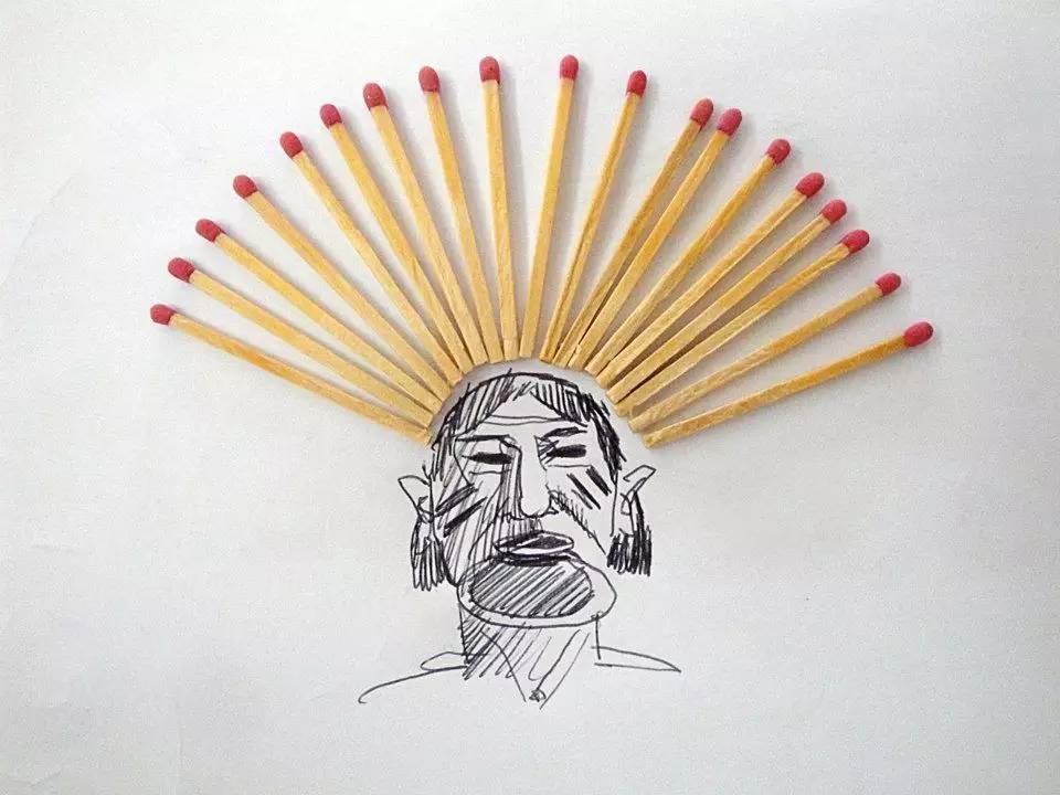 100幅治愈系铅笔小插画,铅笔创意插画