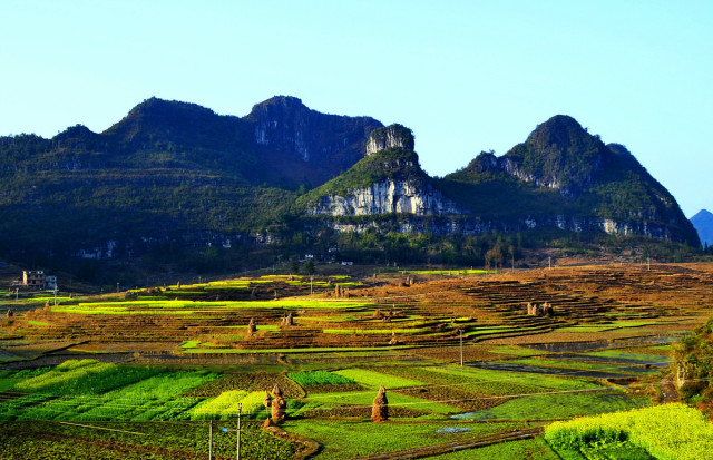 贵州风景区荔波小七孔,贵州黔南荔波佳荣镇景区