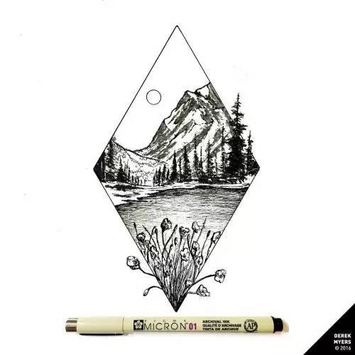 针管笔入门手绘1000例临摹图,针管笔手绘初学者