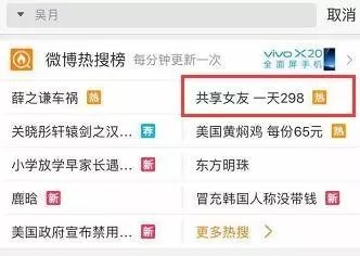 “共享女友”真的来了？！一天298元还送货上门……