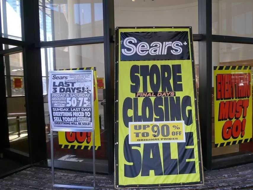 彻底跨了！Sears宣布关闭加拿大所有分店，清仓甩卖开始！