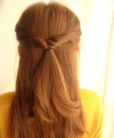 披肩发发型扎法教程,披肩发发型简单扎法视频教程