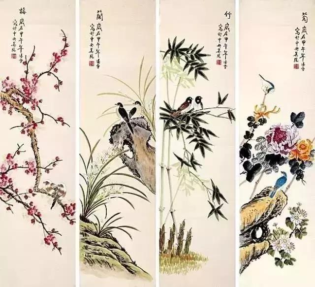 梅兰竹菊怎么画最好看,梅兰竹菊精致的画