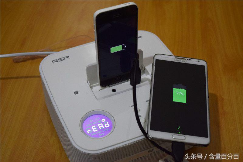 实用！新老功能结合的RSRDD515多功能苹果DVD迷你组合音响