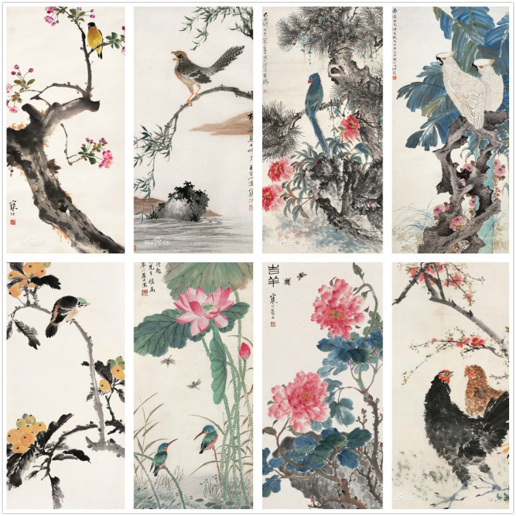 海派花鸟画谁的比较好,海派名家张雄花鸟画