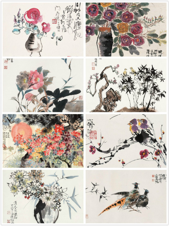 海派花鸟画谁的比较好,海派名家张雄花鸟画