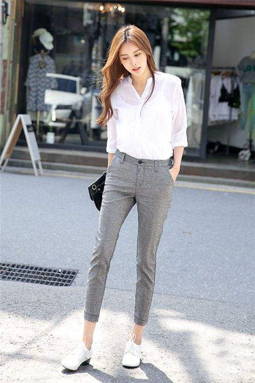 九分裤的正确搭配显高又高级,九分裤怎么穿搭好看冬季