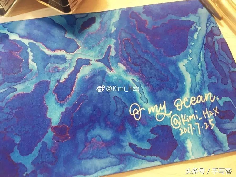 七夕快到了，亲手做一张彩虹手写染卡送给Ta吧~