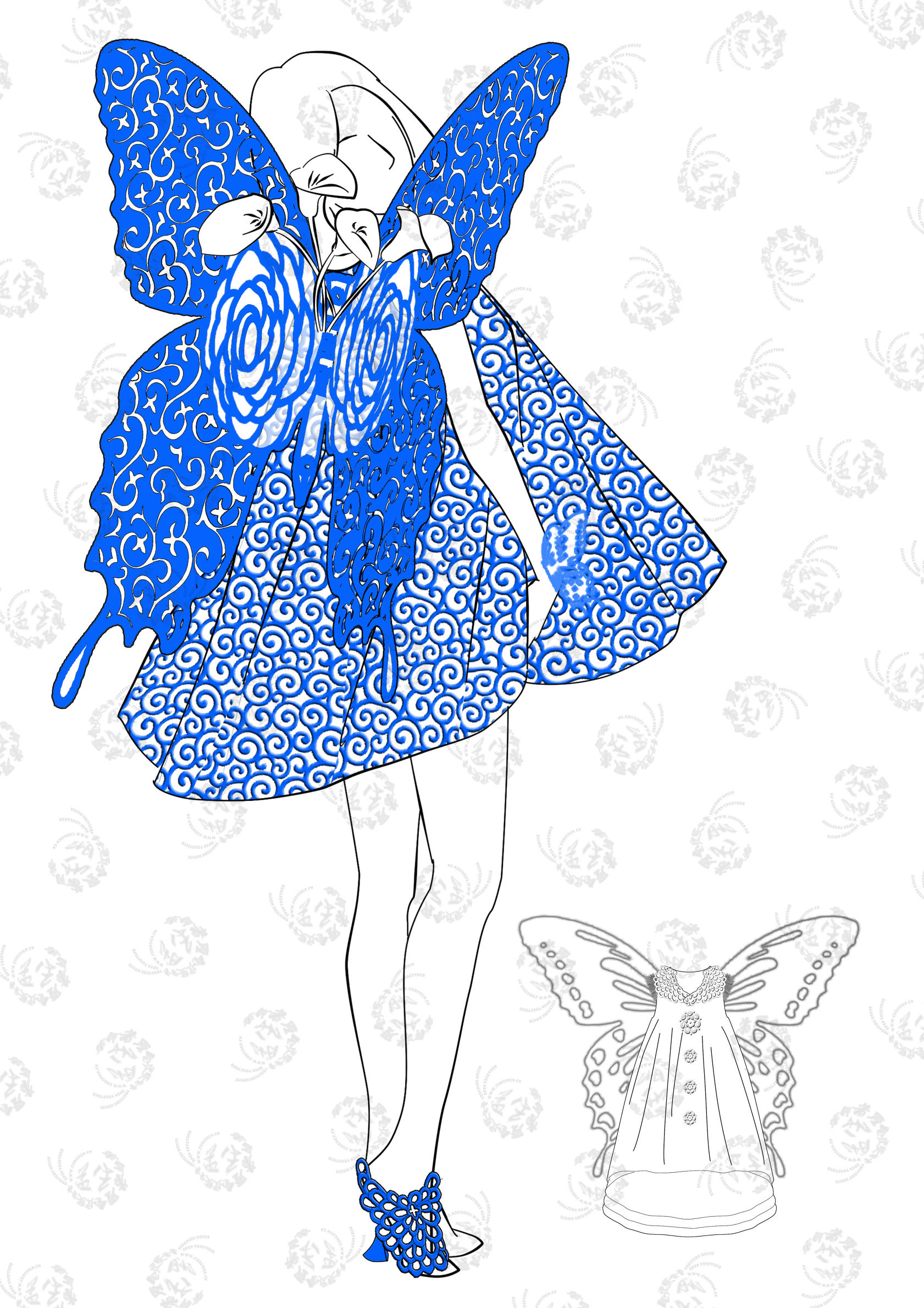 演出服定制声乐老师,设计感演出服