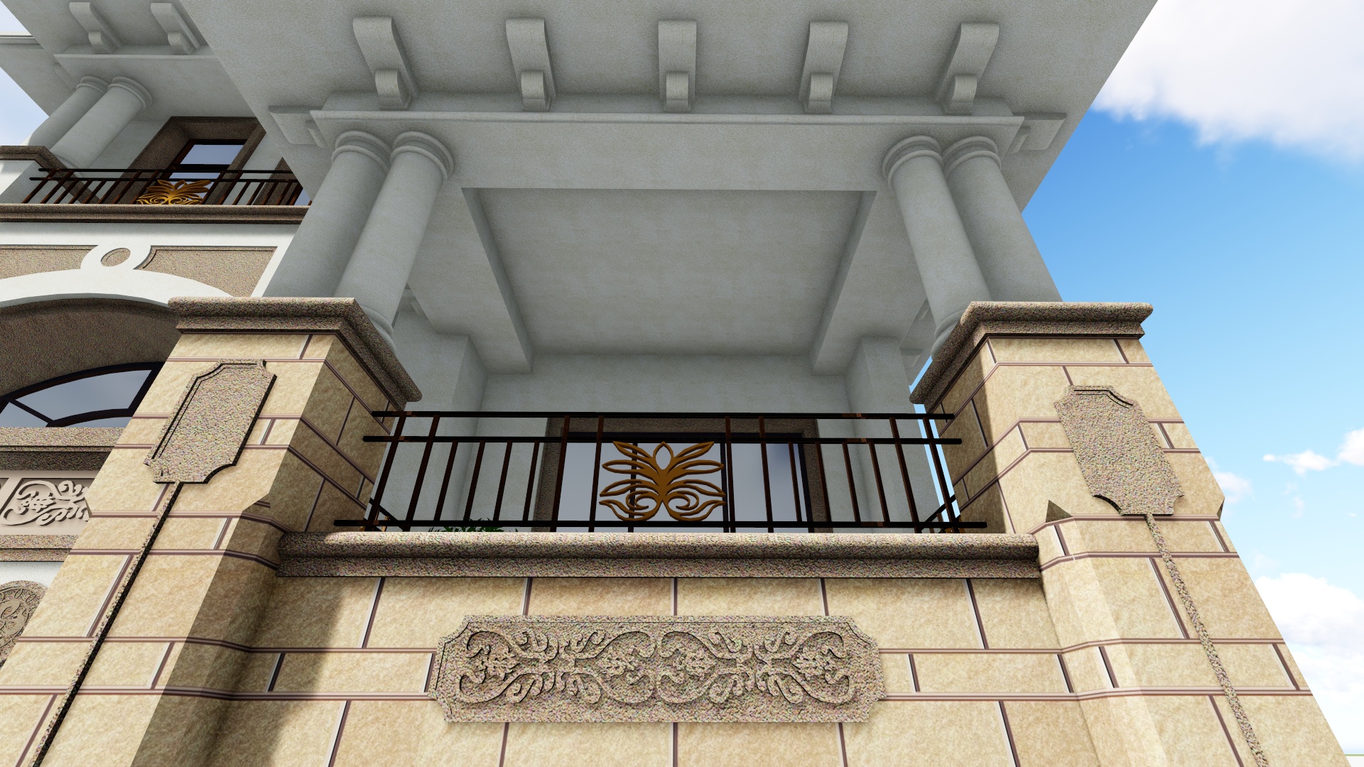 长方形农村两层自建房四合院,农村长方形地块自建房