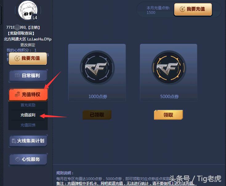 cf老虎枪多少点券,cf钻石充值活动