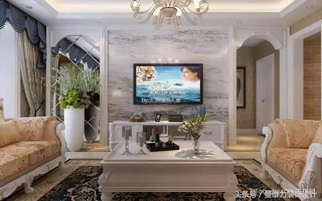 8款客厅大理石电视墙告诉你，有时候装修的档次也就一墙之差