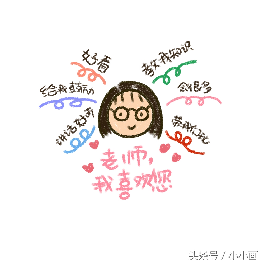 大班简单教师节礼物手工贺卡,幼儿园教师节手工贺卡插画