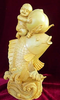 金龙木雕鱼的快速雕刻技法,木雕小鱼的雕刻技法是什么