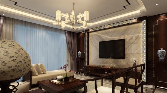 乌鲁木齐源凯·第一城，136平中式风三居室，简单中透出朴素优美