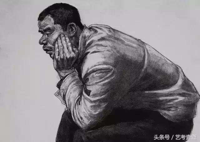 艺术高考素描速写色彩标准,中央美术学院素描静物高分卷