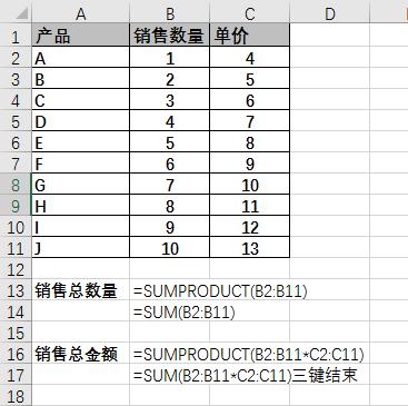 sumproduct函数用法解析怎么读,sumproduct函数的意思