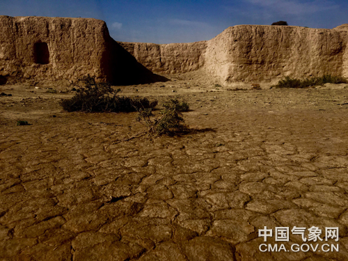 张掖骆驼城遗址航拍,骆驼城遗址全景