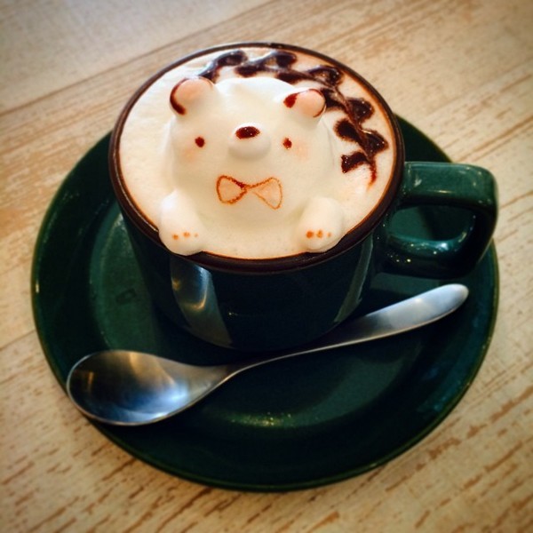 艺术咖啡拉花作品,咖啡拉花简单作品