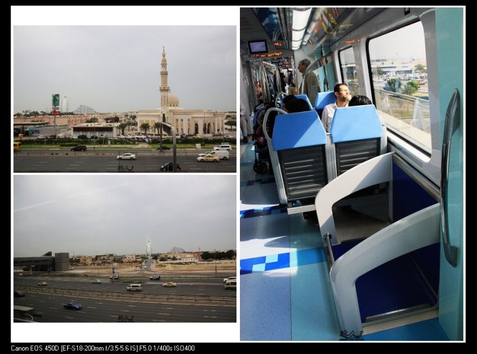 乘着地铁，乐购迪拜