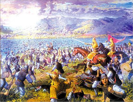 隋炀帝三征高句丽地图,隋朝灭韩国高丽