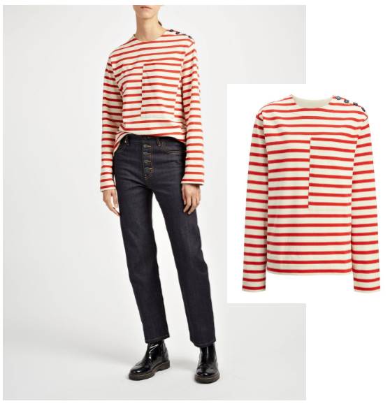 驼色条纹毛衫搭配,条纹长袖毛衣怎么穿