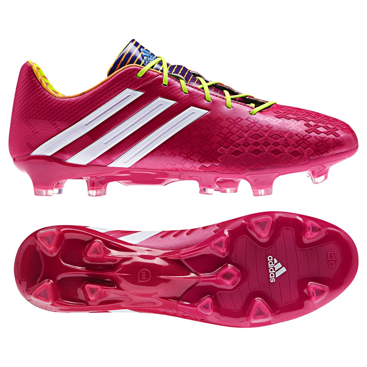 粉色足球鞋高帮全部都是粉红的,好看且实战好的足球鞋