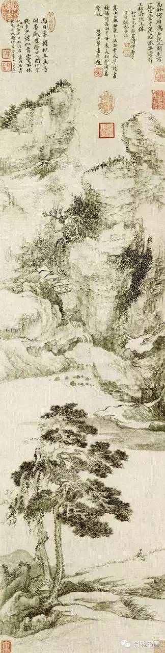 清代龚贤山水画高清大图,清代山水画名家作品欣赏