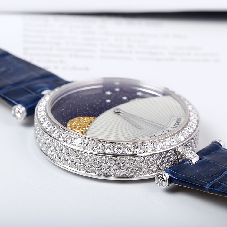 梵克雅宝诗意全钻手表,老婆礼物高端实用手表