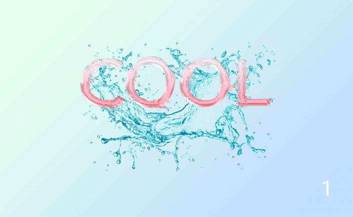 ps教程学起来简单看起来高级,ps制作蓝色风格的水花艺术字教程