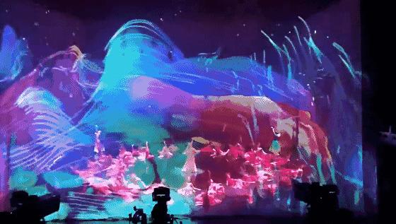 无led屏大气舞台效果,led酷炫光线舞台